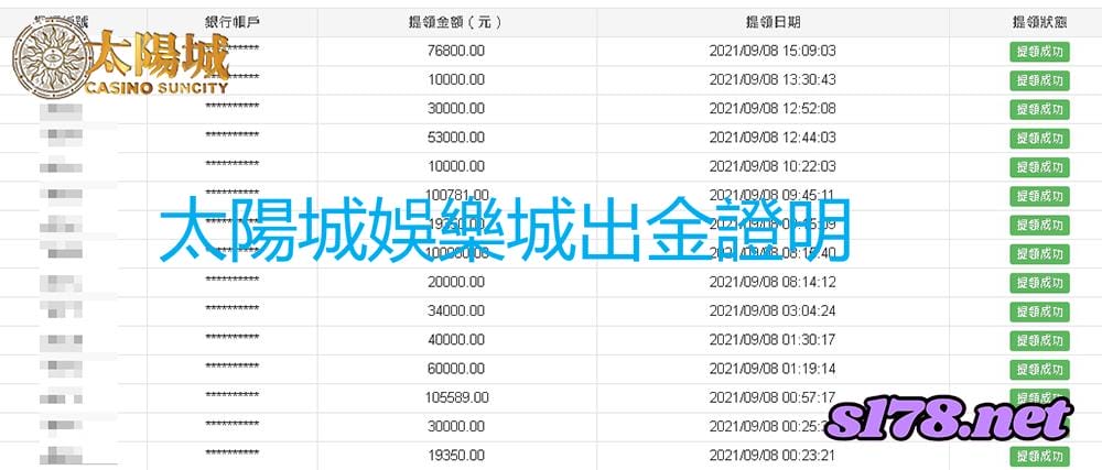 太陽城娛樂城出金紀錄圖,誠信出金提領最方便