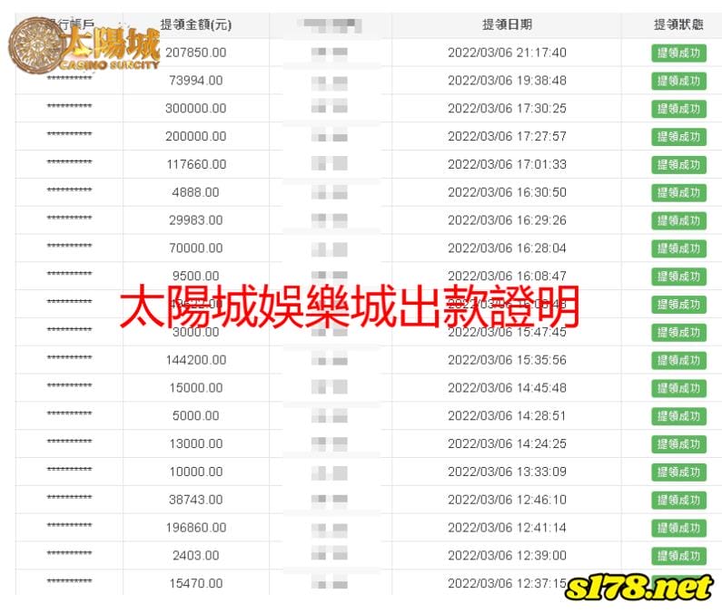 太陽城娛樂城出金圖,正派經營誠信有口碑!
