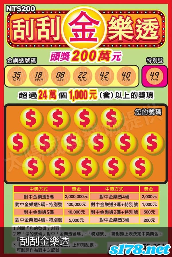 刮刮金樂透