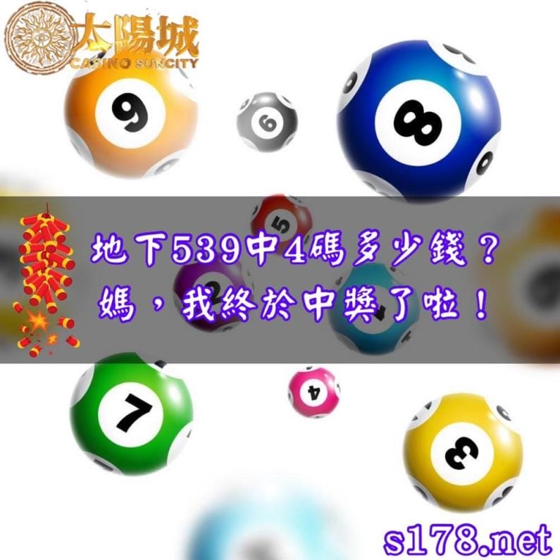 地下539中4碼多少錢？