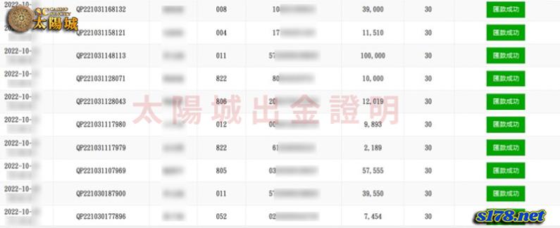 太陽城娛樂城出金證明