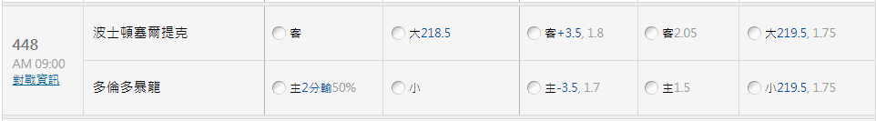 玩運彩數據