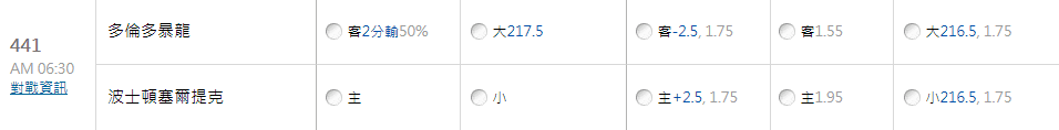 玩運彩數據